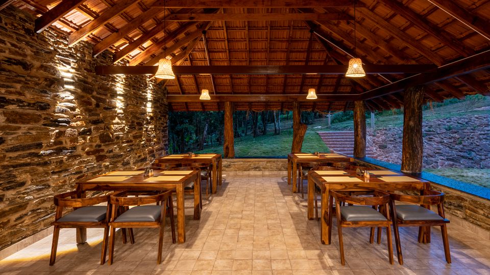 Dining Area at The Gudlu Resort Chikmagalur
